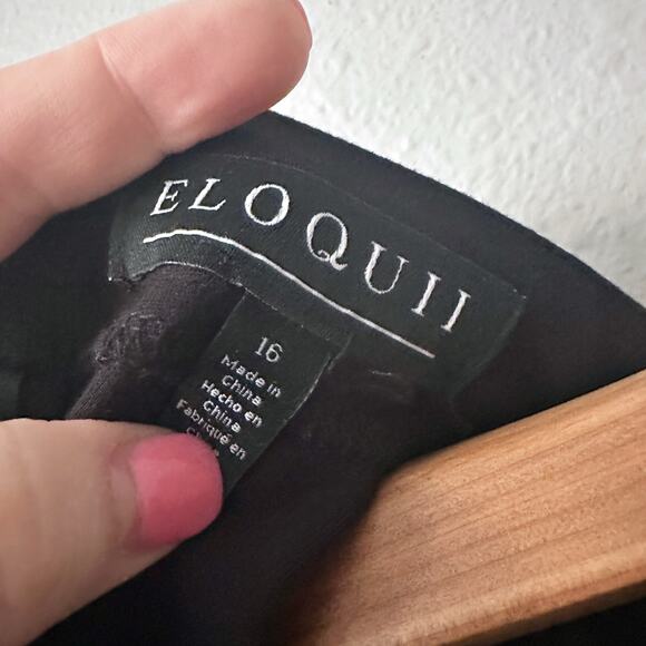 Eloquii Statement Satin Bow Long Sleeve Ponte Dress Women’s Plus Size 16 - Picture 7 of 12